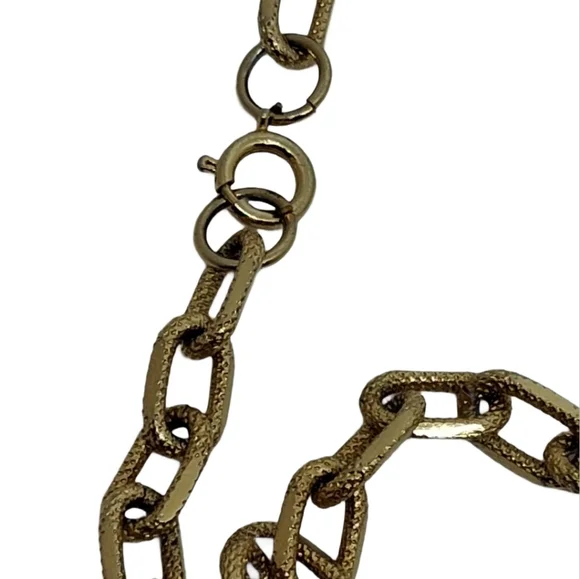 Vintage 1970s Oversized Lion Head Statement Necklace Gold Tone - Picture 8 of 11